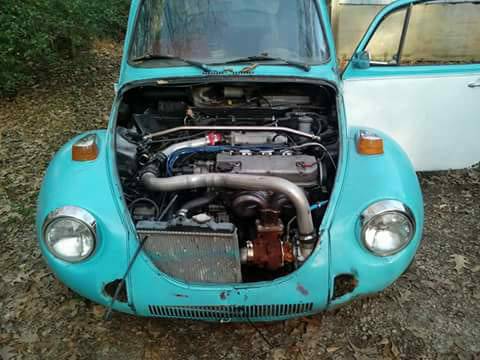 1974 Volkswagen Beetle On Honda Floor