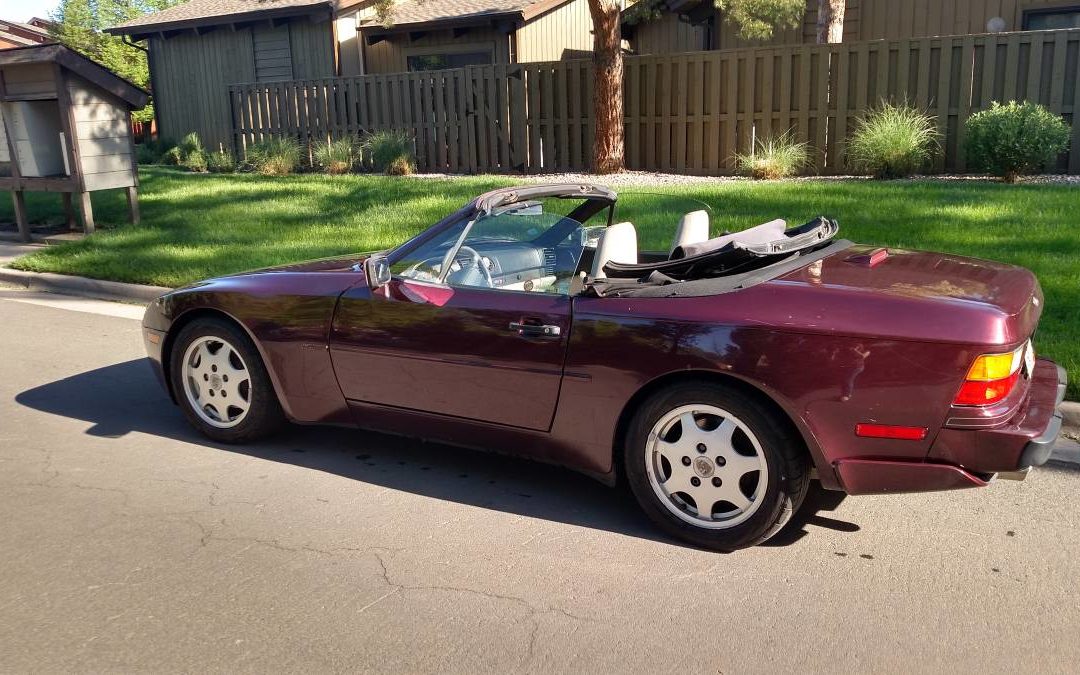 1990 Porsche 944 S2 Velvet Red On White Convertible