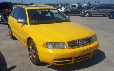 2001 Audi S4 Wagon 6 Speed Imola Yellow Salvage – Runs & Drives